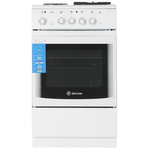 Купить Комбинированная плита De Luxe 506022.03гэ (щ) чр 030 белый  5301109. Характеристики, отзывы и цены в Донецке