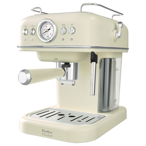 Купить Кофеварка рожковая Tesler ECM-245 BEIGE бежевый  9130743. Характеристики, отзывы и цены в Донецке