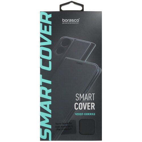 Купить Чехол-книжка  BoraSCO Smart Cover для Tecno POP 9/ SPARK GO 1/ GO 2025 черный  5489238. Характеристики, отзывы и цены в Донецке
