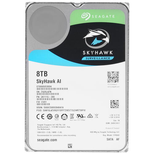 Купить 8 ТБ Жесткий диск Seagate SkyHawk AI [ST8000VE0004]  1220115. Характеристики, отзывы и цены в Донецке