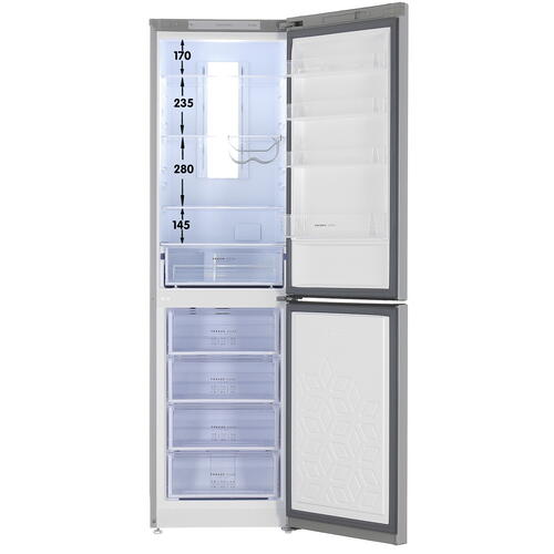 Купить Холодильник с морозильником   Бирюса M980NF серый  9055872. Характеристики, отзывы и цены в Донецке