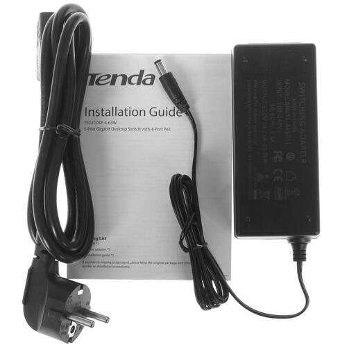 Купить Коммутатор Tenda TEG1105P-4-63W  4856778. Характеристики, отзывы и цены в Донецке