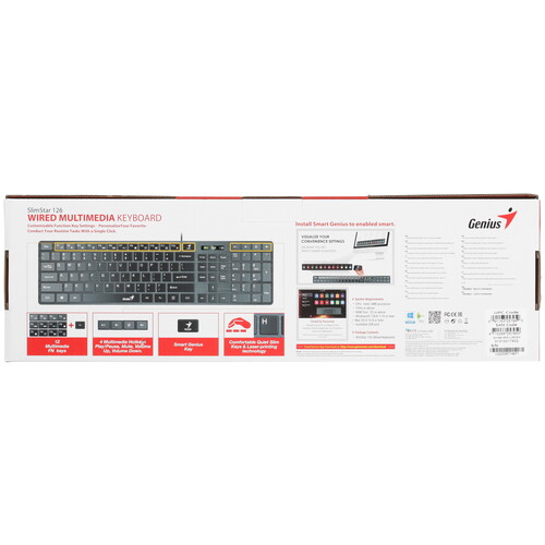 Купить Клавиатура  проводная Genius SlimStar 126  1686125. Характеристики, отзывы и цены в Донецке