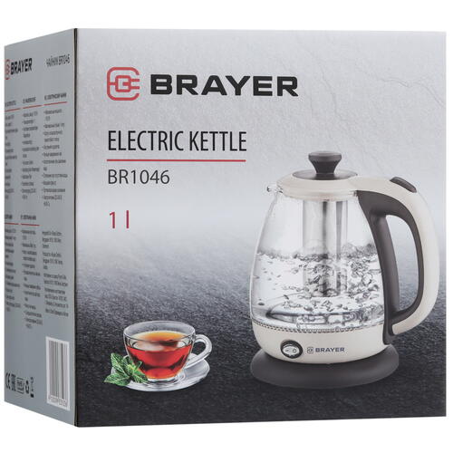 Купить Электрочайник BRAYER BR1046 бежевый  8165828. Характеристики, отзывы и цены в Донецке