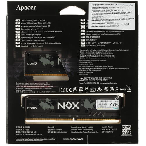 Купить Оперативная память Apacer NOX  5096154. Характеристики, отзывы и цены в Донецке