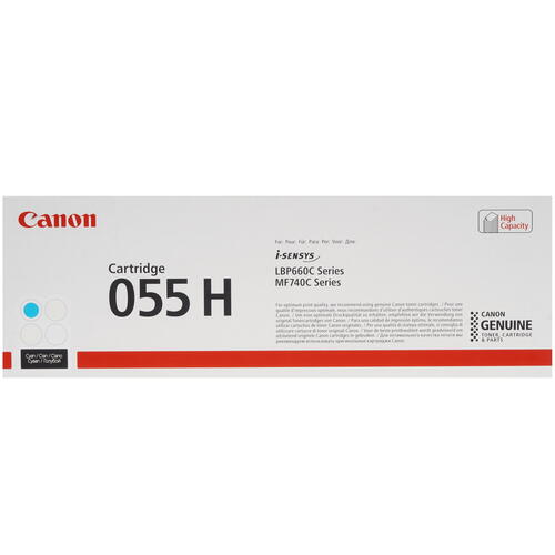 Купить Тонер-картридж лазерный Canon 055H C голубой  5319747. Характеристики, отзывы и цены в Донецке