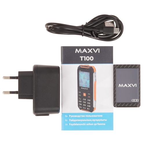 Купить Сотовый телефон Maxvi T100 красный/черный  9064661. Характеристики, отзывы и цены в Донецке