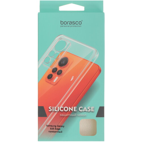 Купить Накладка  BoraSCO Silicone Case для Samsung Galaxy S25 Edge прозрачный  5631883. Характеристики, отзывы и цены в Донецке