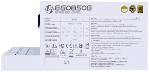 Купить Блок питания LIAN LI EDGE GOLD 850W [G9P.EG0850G.W000.RU] белый  5641120. Характеристики, отзывы и цены в Донецке