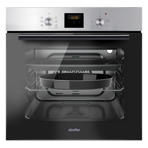 Купить Электрический духовой шкаф Simfer B6EM56070 серебристый  9240924. Характеристики, отзывы и цены в Донецке