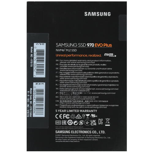 Купить 1000 ГБ M.2 NVMe накопитель Samsung 970 EVO Plus [MZ-V7S1T0BW]  5052364. Характеристики, отзывы и цены в Донецке