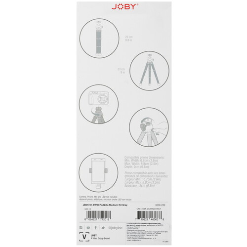 Купить Штатив JOBY PodZilla Medium Kit серый  5349163. Характеристики, отзывы и цены в Донецке