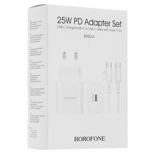 Купить Сетевое зарядное устройство Borofone BA82A белый  5609293. Характеристики, отзывы и цены в Донецке