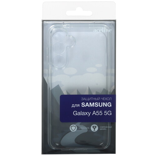 Купить Накладка  Aceline Silicone для Samsung Galaxy A55 прозрачный  5442636. Характеристики, отзывы и цены в Донецке