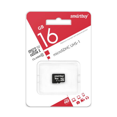 Купить Карта памяти Smartbuy microSDHC 16 ГБ [SB16GBSDCL10-00]  1253858. Характеристики, отзывы и цены в Донецке