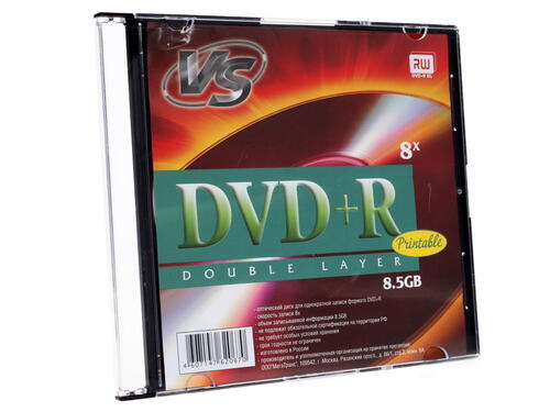 Купить DVD-диск VS DVD+R, 8.5 ГБ, Slim Case, 8x, 1 шт  0118248. Характеристики, отзывы и цены в Донецке