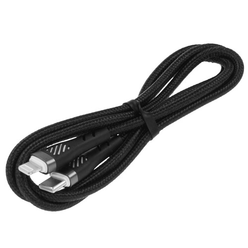 Купить Кабель круглый Perfeo Lightning 8-pin - USB Type-C черный 1 м  9173193. Характеристики, отзывы и цены в Донецке