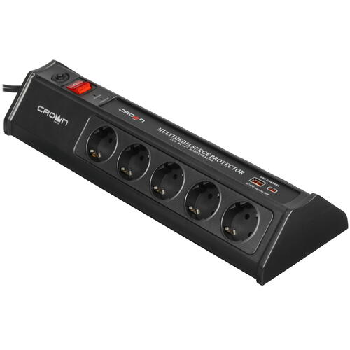 Купить Сетевой фильтр Crown CMPS-11 черный  9081568. Характеристики, отзывы и цены в Донецке
