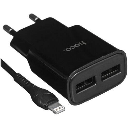 Купить Сетевое зарядное устройство Hoco C88A черный  5474800. Характеристики, отзывы и цены в Донецке
