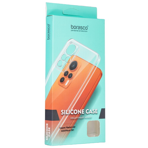 Купить Накладка  BoraSCO Silicone Case для POCO C61/ Xiaomi Redmi A3/ A3x прозрачный  5485235. Характеристики, отзывы и цены в Донецке