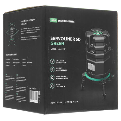 Купить Лазерный нивелир ADA 6D Servoliner Green  5301129. Характеристики, отзывы и цены в Донецке