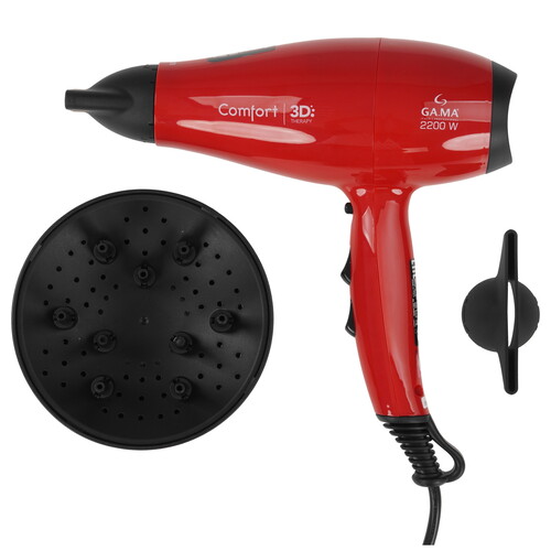 Купить Фен GA.MA COMFORT 3D красный/черный  9174453. Характеристики, отзывы и цены в Донецке