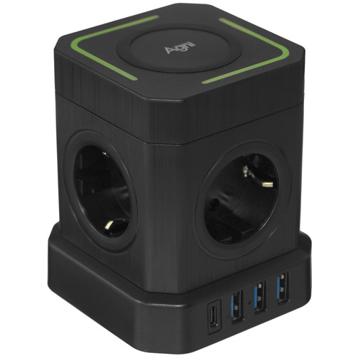 Купить Сетевой фильтр AGNI TP-VE4U5E-C-W черный  9289302. Характеристики, отзывы и цены в Донецке