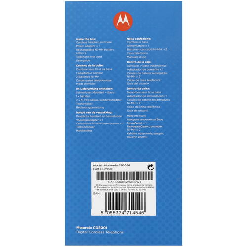 Купить Телефон беспроводной (DECT) Motorola CD5001  5094131. Характеристики, отзывы и цены в Донецке