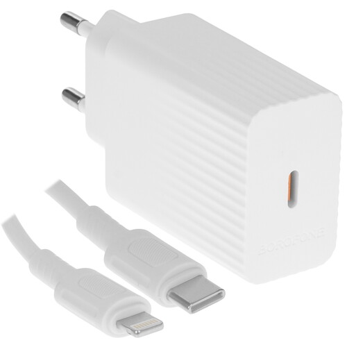 Купить Сетевое зарядное устройство Borofone BAS73A белый  5639685. Характеристики, отзывы и цены в Донецке