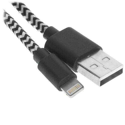 Купить Кабель круглый PERO Lightning 8-pin - USB 2.0 Type-A серый 1 м  5048598. Характеристики, отзывы и цены в Донецке