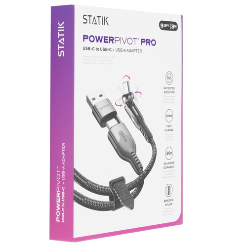 Купить Кабель круглый STATIK USB Type-C - USB 2.0 Type-A, USB Type-C черный 3 м  9240649. Характеристики, отзывы и цены в Донецке