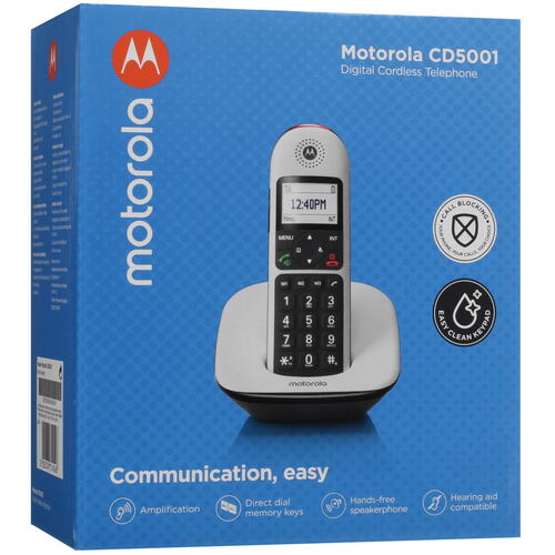 Купить Телефон беспроводной (DECT) Motorola CD5001  5094131. Характеристики, отзывы и цены в Донецке