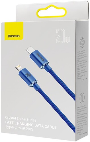 Купить Кабель круглый Baseus Lightning 8-pin - USB Type-C синий 2 м  5627609. Характеристики, отзывы и цены в Донецке
