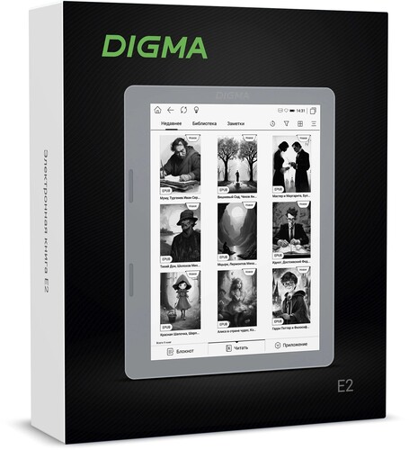 Купить 5.83" Электронная книга Digma E2 серый  5608150. Характеристики, отзывы и цены в Донецке