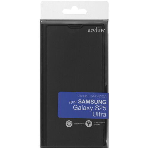 Купить Чехол-книжка  Aceline Kors для Samsung Galaxy S25 Ultra черный  9195307. Характеристики, отзывы и цены в Донецке