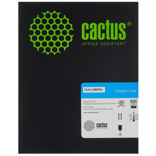 Купить Картридж лазерный Cactus CS-VLC500CRU голубой, с чипом  9914122. Характеристики, отзывы и цены в Донецке
