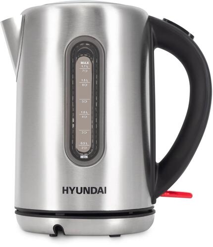 Купить Электрочайник Hyundai HYK-S9909 серебристый  9091250. Характеристики, отзывы и цены в Донецке