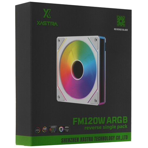 Купить Вентилятор XASTRA FM120W ARGB reverse single pack  9284811. Характеристики, отзывы и цены в Донецке