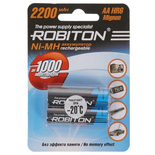 Купить Аккумулятор ROBITON 2200MHAA-2  5343759. Характеристики, отзывы и цены в Донецке