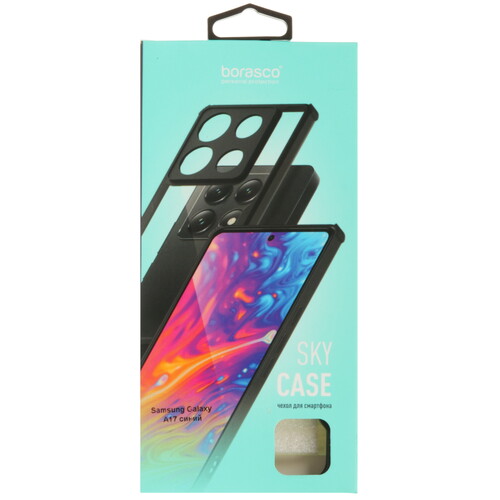 Купить Накладка  BoraSCO Sky Case для Samsung Galaxy A17 синий/прозрачный  5637190. Характеристики, отзывы и цены в Донецке
