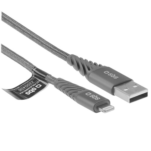Купить Кабель круглый SBS Lightning 8-pin - USB 2.0 Type-A серебристый 1.5 м  5494463. Характеристики, отзывы и цены в Донецке