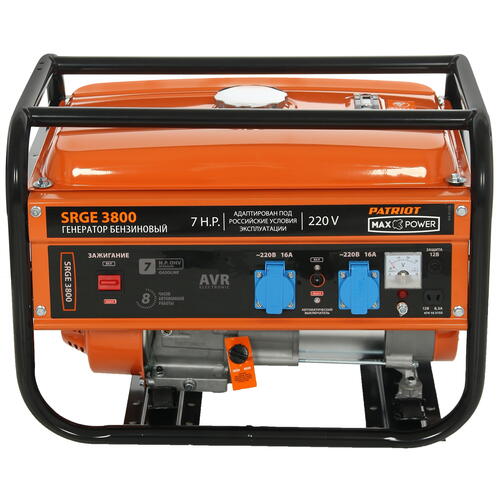 Купить Электрогенератор   бензиновый Patriot Max Power SRGE 3800  1179438. Характеристики, отзывы и цены в Донецке