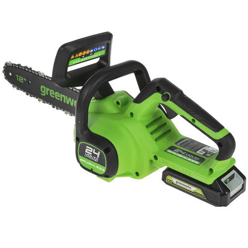 Купить Аккумуляторная цепная пила GreenWorks GD24CS30K2  24V  5081475. Характеристики, отзывы и цены в Донецке