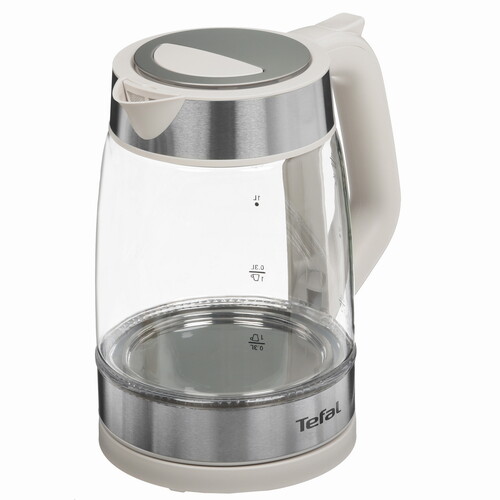 Купить Электрочайник Tefal Glass Kettle KI605B30 серый  5606090. Характеристики, отзывы и цены в Донецке