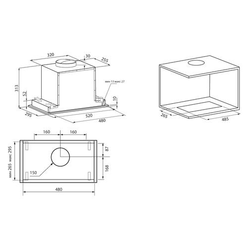 Купить Вытяжка полновстраиваемая KRONA SELINA 600 PRM INOX 3P серебристый  9904524. Характеристики, отзывы и цены в Донецке