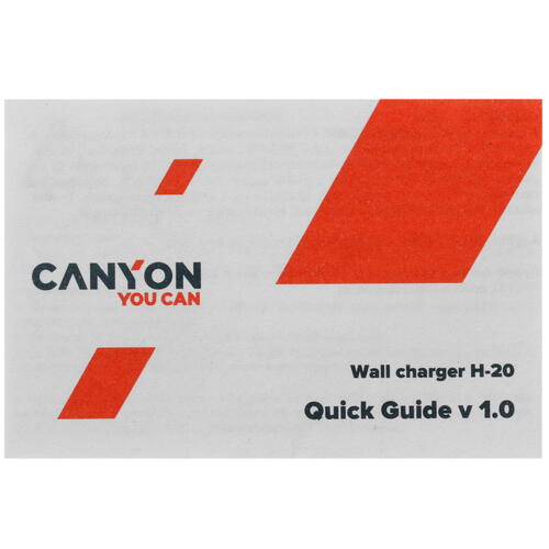 Купить Сетевое зарядное устройство Canyon H-20-04 белый  5052083. Характеристики, отзывы и цены в Донецке