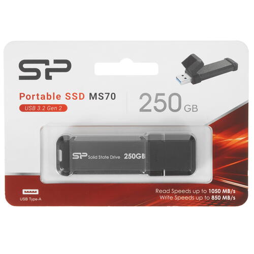 Купить 250 ГБ Внешний SSD Silicon Power MS70 [SP250GBUF3S70V1G]  5441682. Характеристики, отзывы и цены в Донецке