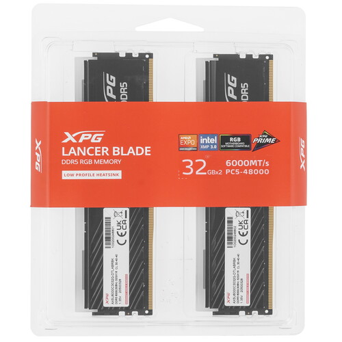 Купить Оперативная память ADATA XPG Lancer Blade RGB [AX5U6000C3032G-DTLABRBK] 64 ГБ  5431963. Характеристики, отзывы и цены в Донецке