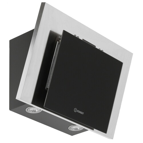 Купить Вытяжка наклонная Indesit IHVP 6.4 LL K черный/серебристый  8128182. Характеристики, отзывы и цены в Донецке