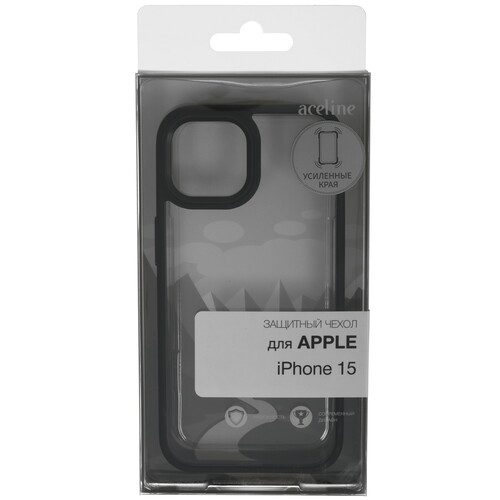 Купить Накладка  Aceline Silicone Side для Apple iPhone 15 черный  9258689. Характеристики, отзывы и цены в Донецке